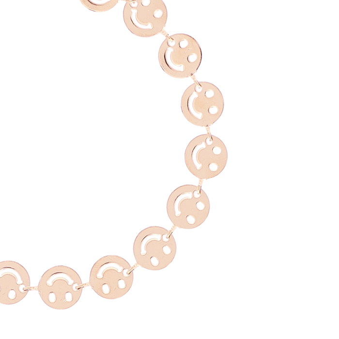 Oozoo Rosé Kleurige Armband Met Smileys