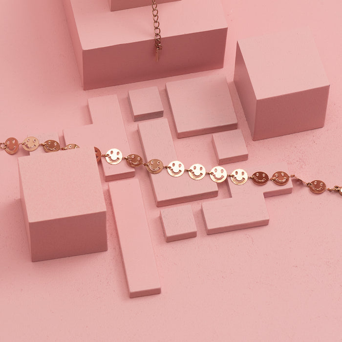 Oozoo Rosé Kleurige Armband Met Smileys