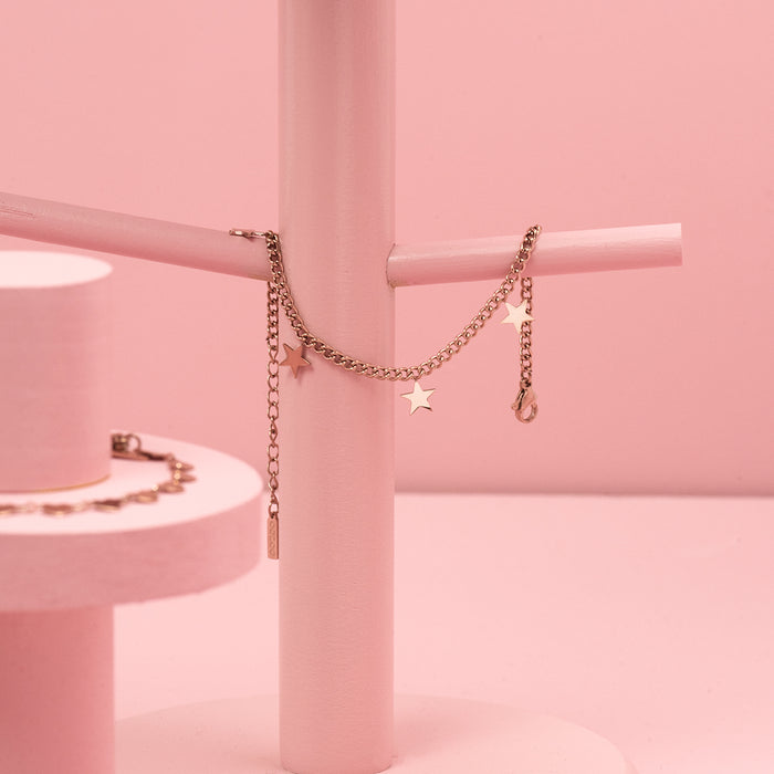 Oozoo Rosé Kleurige Armband Met Sterretjes