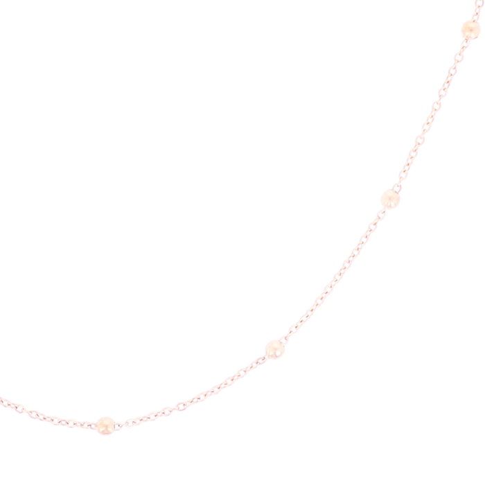 Oozoo Rosé Kleurige Ketting Met Bolletjes