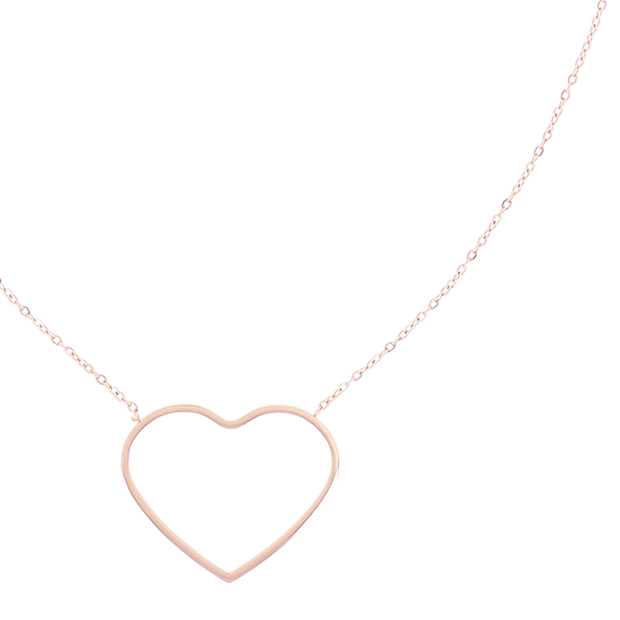 Oozoo Rosé Kleurige Ketting Met Groot Hart