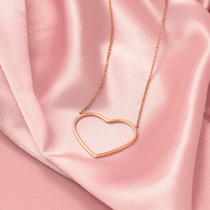 Oozoo Rosé Kleurige Ketting Met Groot Hart