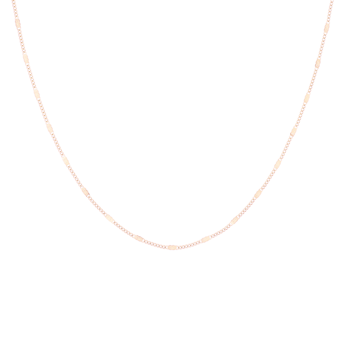 oozoo Rosé kleurige ketting met klassiek detail