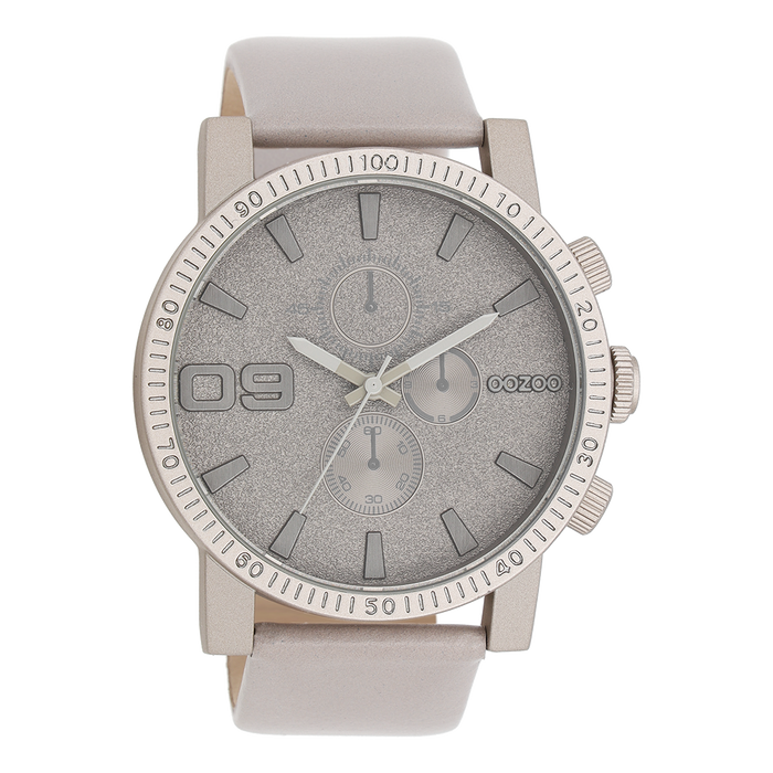 oozoo Taupe OOZOO horloge met leren band - C11311