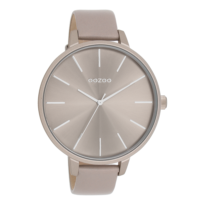 oozoo Taupe OOZOO horloge met leren band - C11347