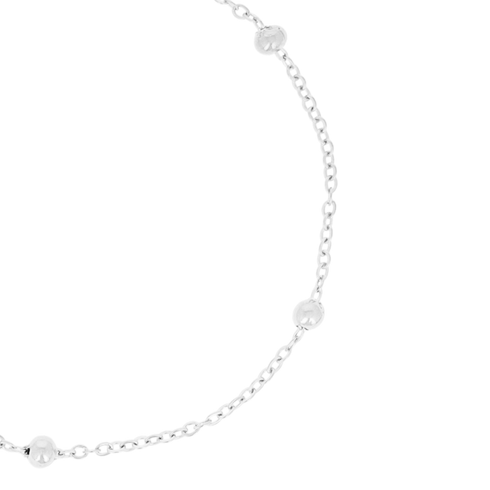 Oozoo Zilverkleurige Armband Met Bolletjes