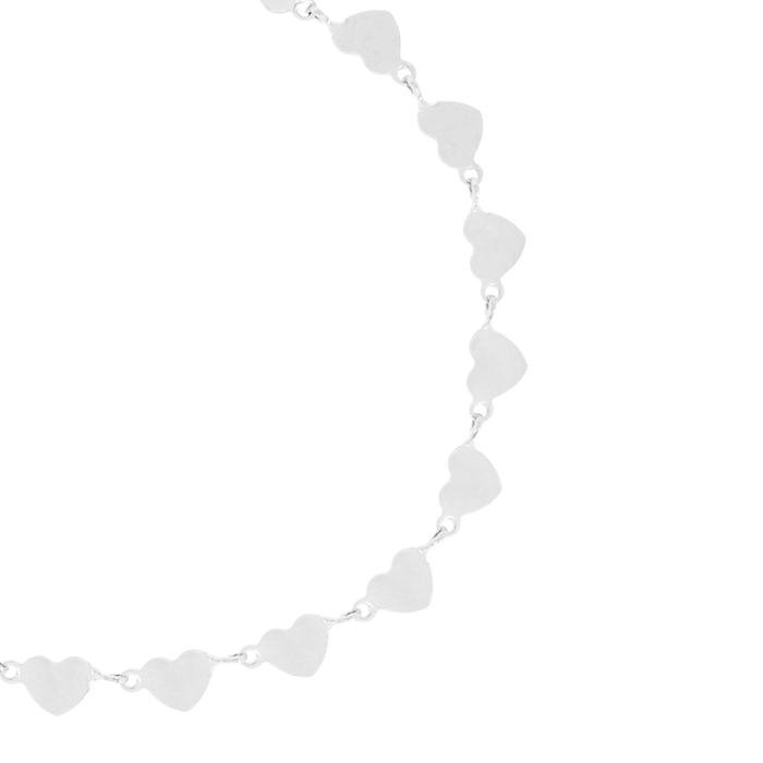 Oozoo Zilverkleurige Armband Met Hartjes