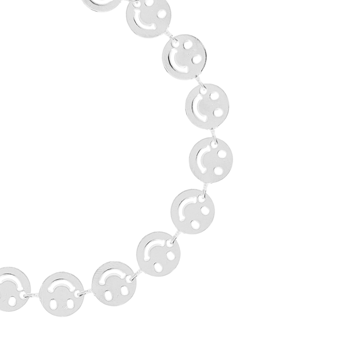 Oozoo Zilverkleurige Armband Met Smileys