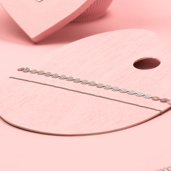 Oozoo Zilverkleurige Armband Met Smileys