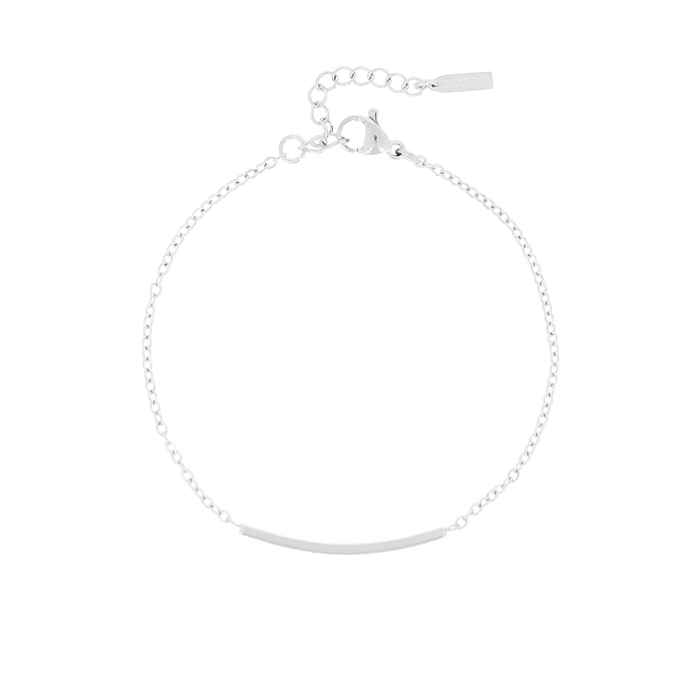 oozoo Zilverkleurige armband met strass steentjes