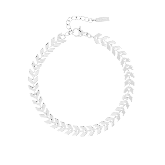 oozoo Zilverkleurige armband met V-schakel