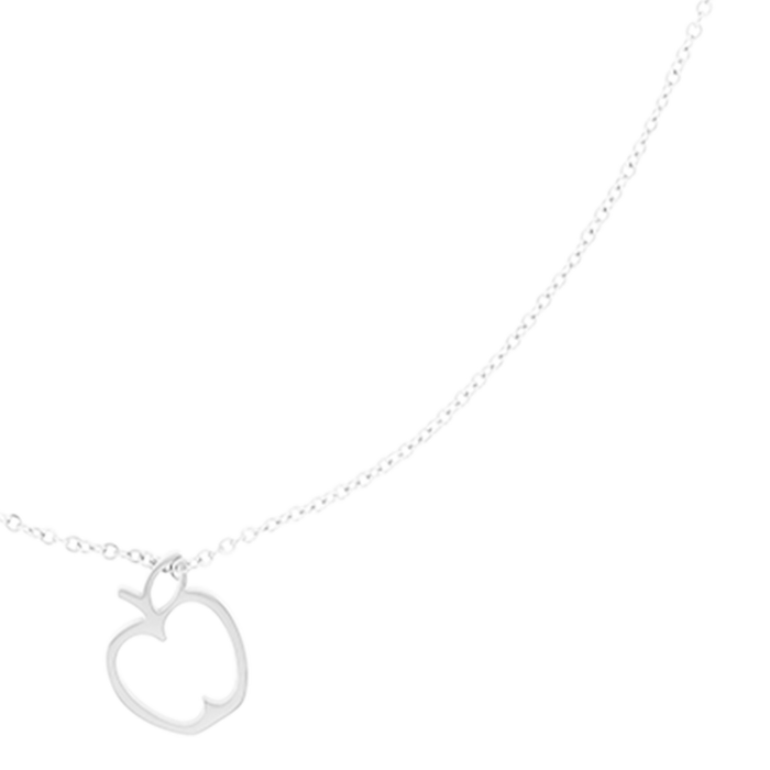 Oozoo Zilverkleurige Ketting Met Een Appel