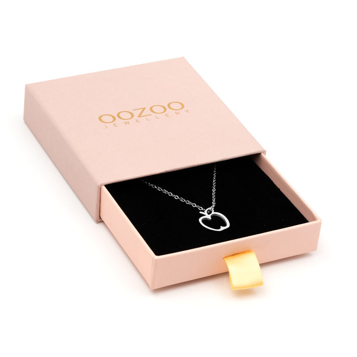 Oozoo Zilverkleurige Ketting Met Een Appel
