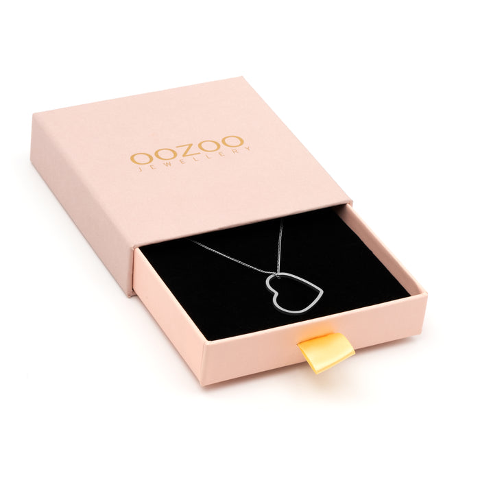 Oozoo Zilverkleurige Ketting Met Een Hart
