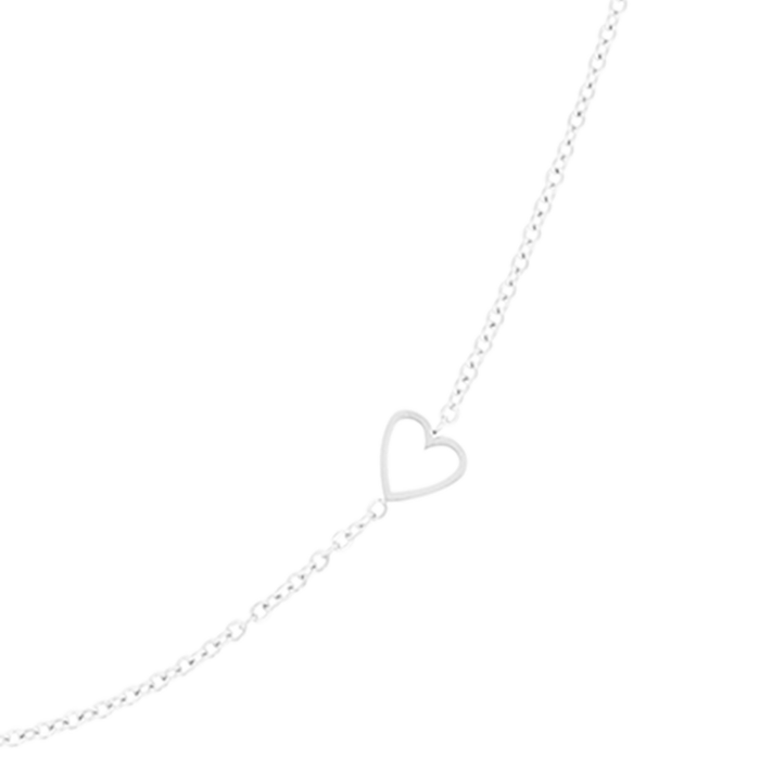 Oozoo Zilverkleurige Ketting Met Een Hart