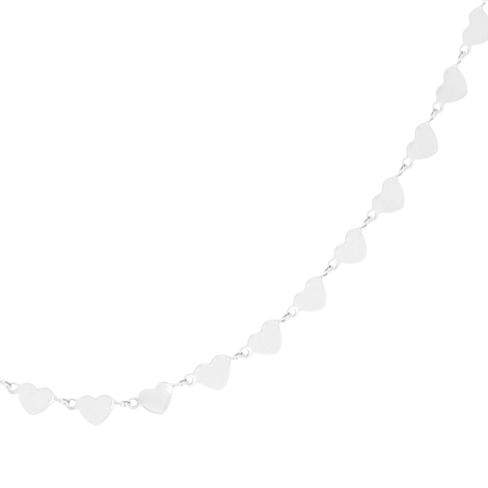 Oozoo Zilverkleurige Ketting Met Hartjes