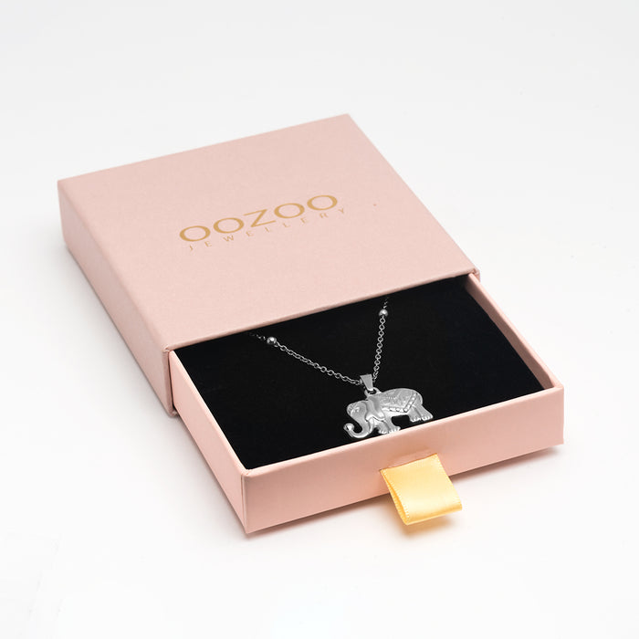 Oozoo Zilverkleurige Ketting Met Olifant Bedeltje