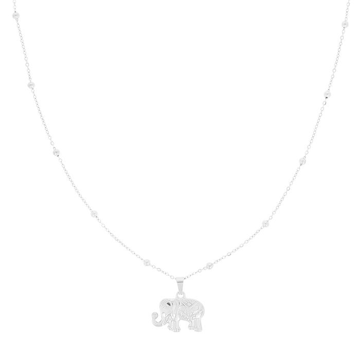 oozoo Zilverkleurige ketting met olifant bedeltje