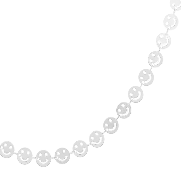 Oozoo Zilverkleurige Ketting Met Smileys