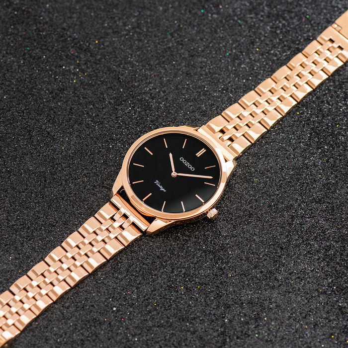 Oozoo Rose Gold Coloured OOZOO Watch With Stainless Steel Bracelet - C9989