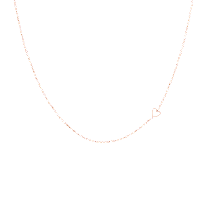 Oozoo Rosé Goud Kleurige Armband + Oorbellen + Ketting Set Met Een Hart