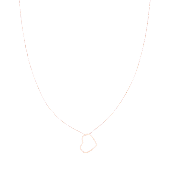 Oozoo Rosé Goud Kleurige Oorbel + Ketting Set Met L-O-V-E