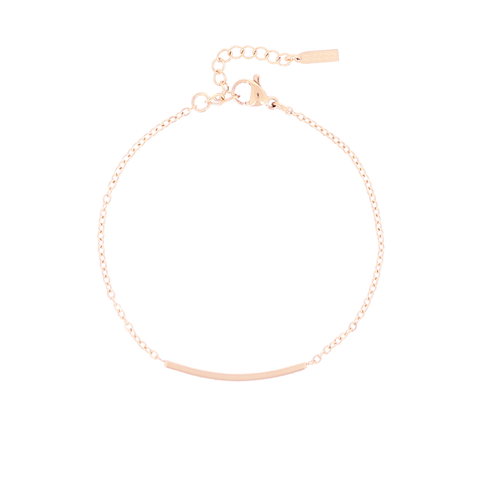 oozoo Rosé goudkleurige armband met strass steentjes