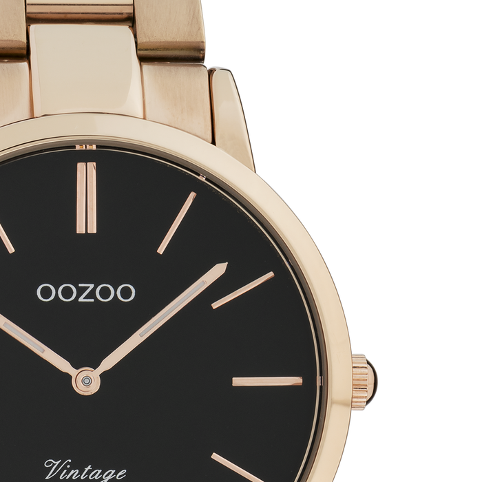 Oozoo Rosé Goudkleurige OOZOO Horloge Met Roestvrijstalen Armband - C20037