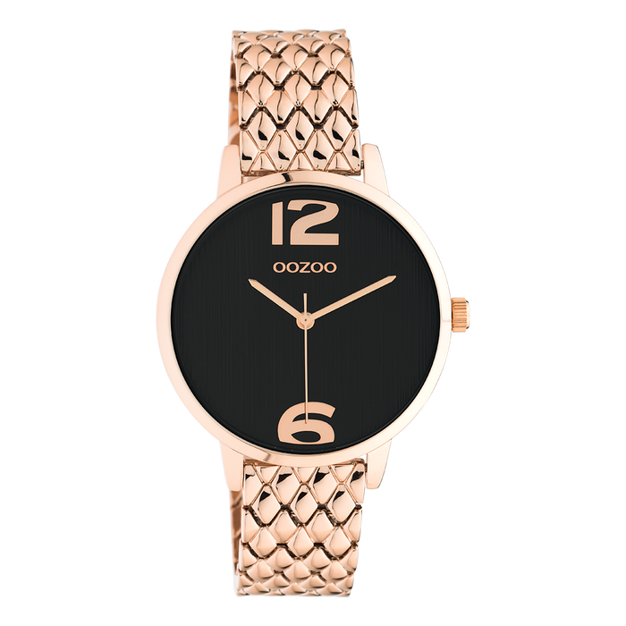 oozoo Rosé goudkleurige OOZOO horloge met roestvrijstalen armband - C11024