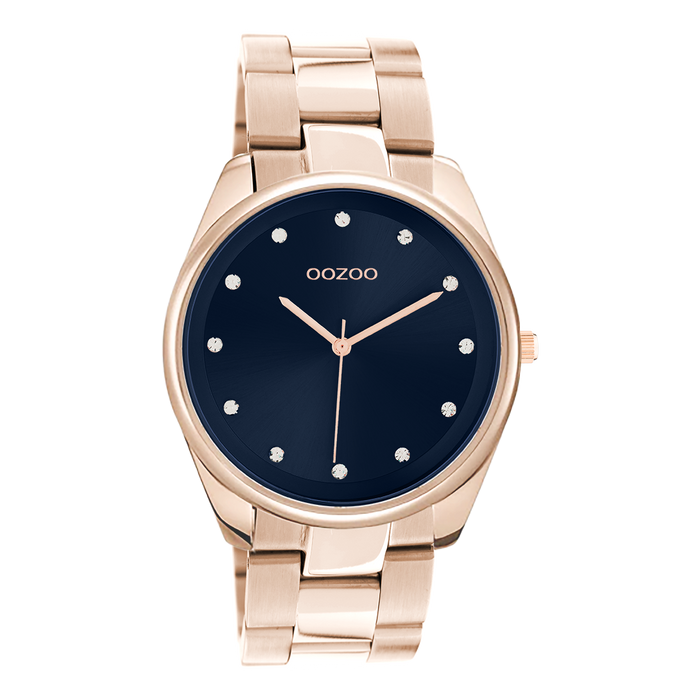 oozoo Rosé goudkleurige OOZOO horloge met roestvrijstalen armband - C10967