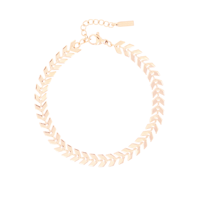 Oozoo Rosé Kleurige Armband + Ketting Set Met V-schakel