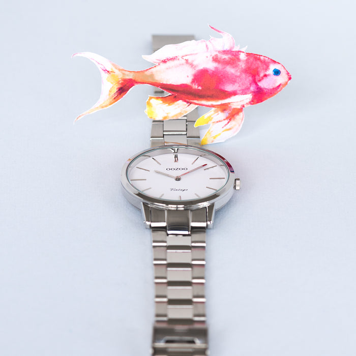 Oozoo Silver Coloured OOZOO Watch With Stainless Steel Bracelet - C20026