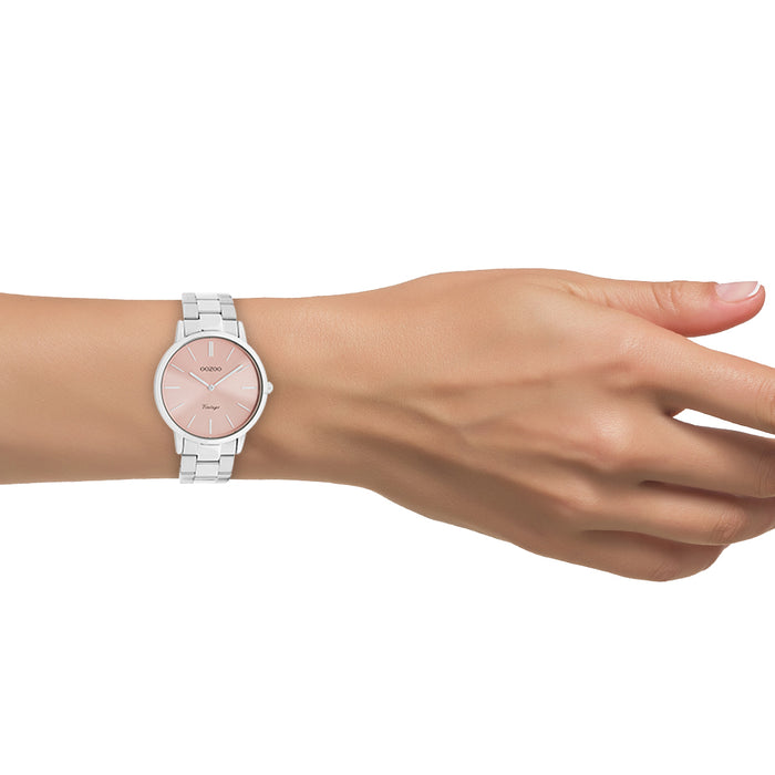 Oozoo Silver Coloured OOZOO Watch With Stainless Steel Bracelet - C20028