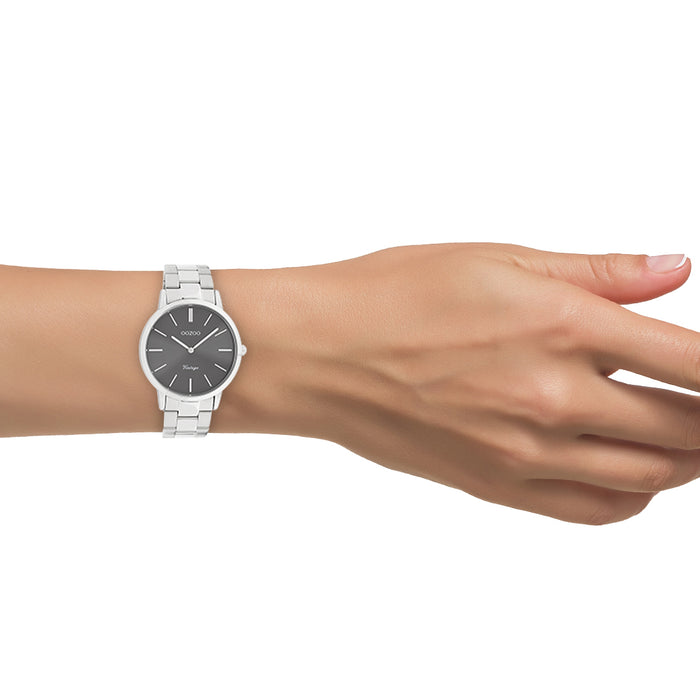 Oozoo Silver Coloured OOZOO Watch With Stainless Steel Bracelet - C20030
