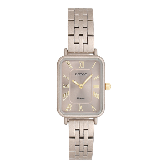 Oozoo Taupe OOZOO Horloge Met Roestvrijstalen Armband - C20412
