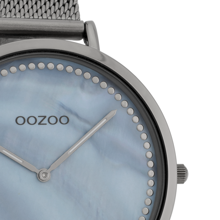 Oozoo Titanium OOZOO Horloge Met Metalen Mesh Armband - C9859