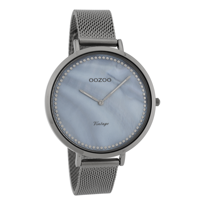 oozoo Titanium OOZOO horloge met metalen mesh armband - C9859
