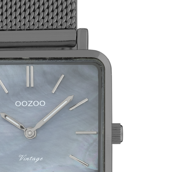 Oozoo Titanium OOZOO Horloge Met Metalen Mesh Armband - C9849