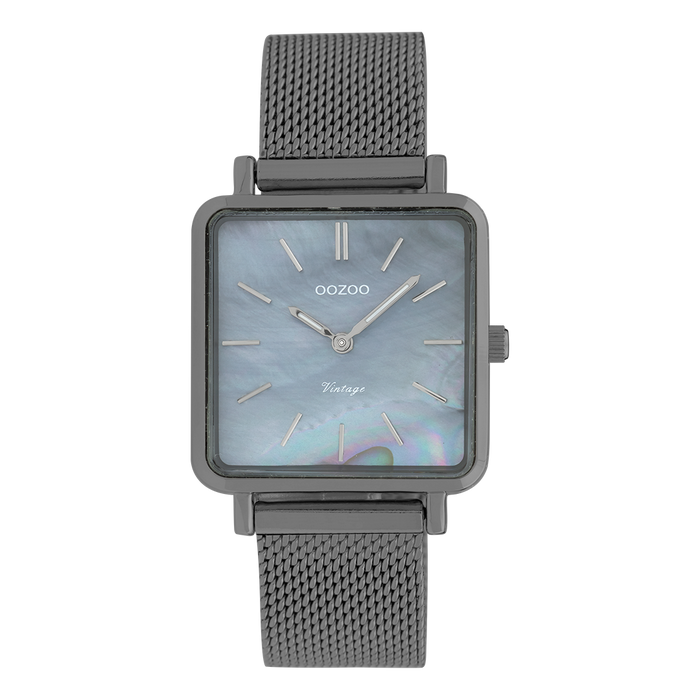 oozoo Titanium OOZOO horloge met metalen mesh armband - C9849