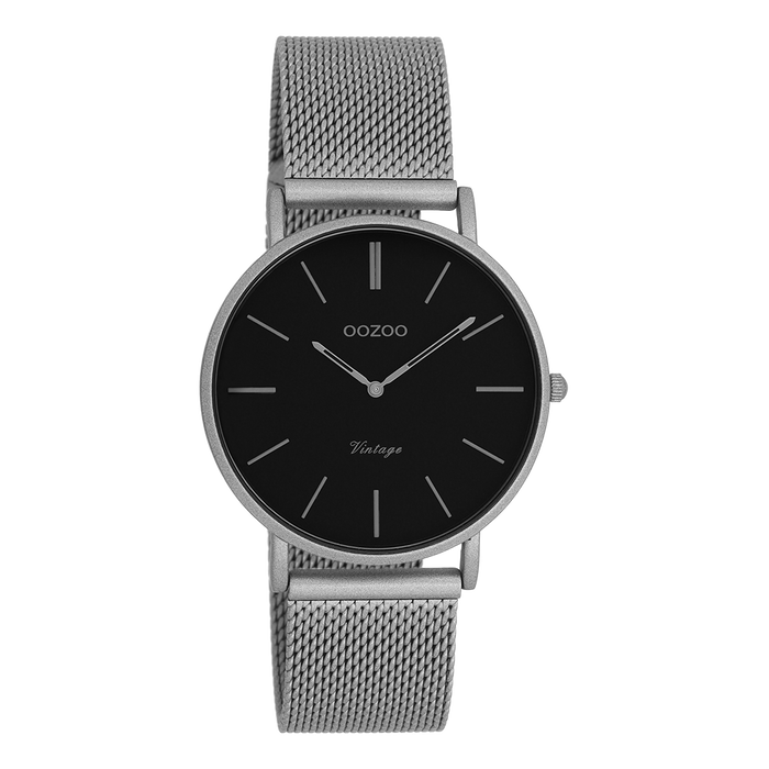 oozoo Titanium OOZOO horloge met metalen mesh armband - C9930