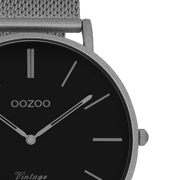 Oozoo Titanium OOZOO Horloge Met Metalen Mesh Armband - C9928