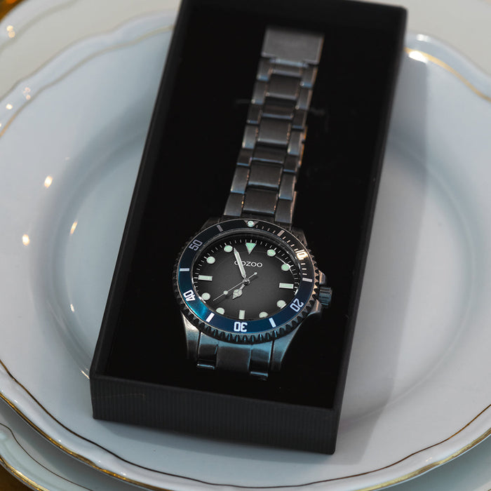 Oozoo Titanium OOZOO Horloge Met Roestvrijstalen Armband - C11013