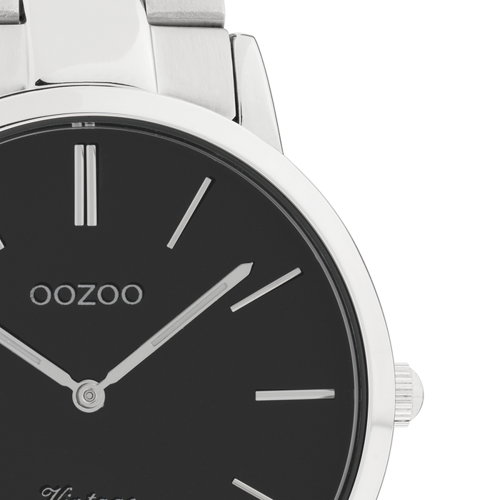Oozoo Zilverkleurige OOZOO Horloge Met Roestvrijstalen Armband - C20022