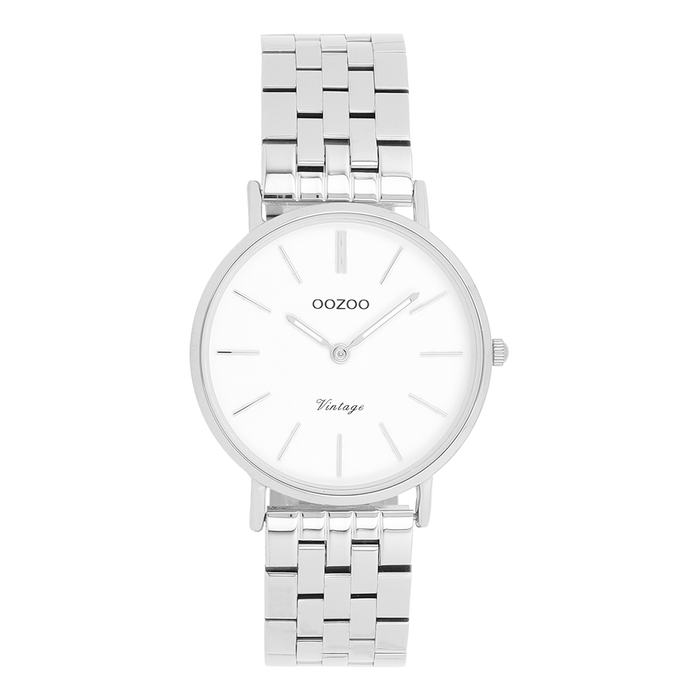 oozoo Zilverkleurige OOZOO horloge met roestvrijstalen armband - C20405 oozoo Zilverkleurige OOZOO horloge met roestvrijstalen armband - C20405