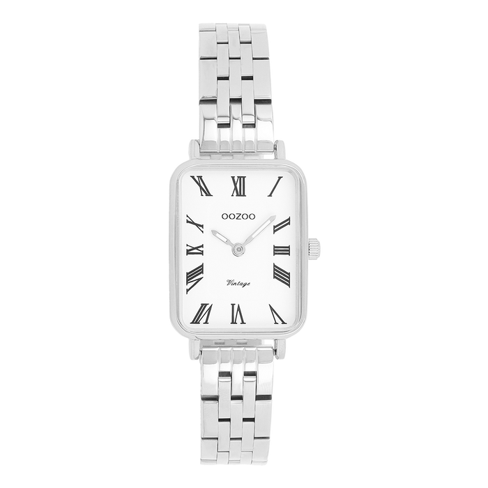 oozoo Zilverkleurige OOZOO horloge met roestvrijstalen armband - C20410 oozoo Zilverkleurige OOZOO horloge met roestvrijstalen armband - C20410