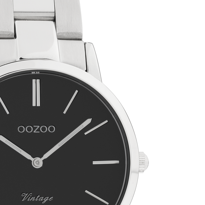 Oozoo Zilverkleurige OOZOO Horloge Met Roestvrijstalen Armband - C20043