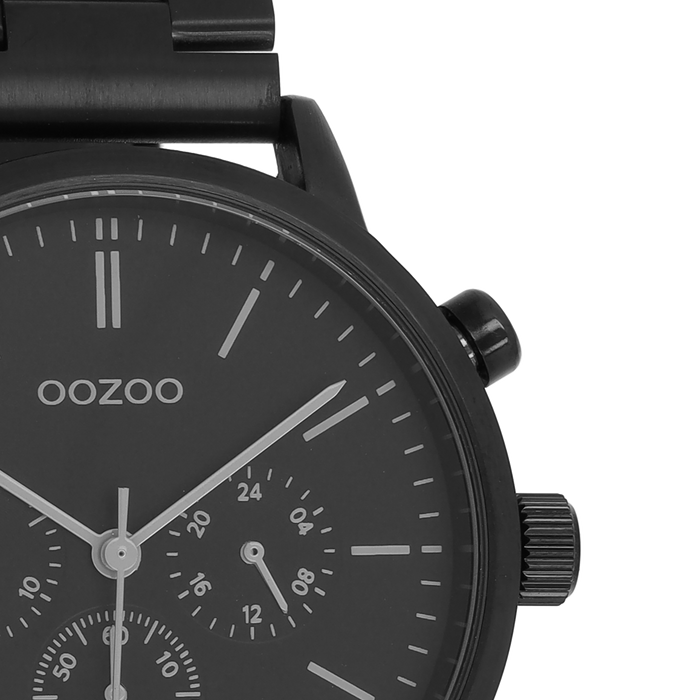 Oozoo Zwarte OOZOO Horloge Met Roestvrijstalen Armband - C11409