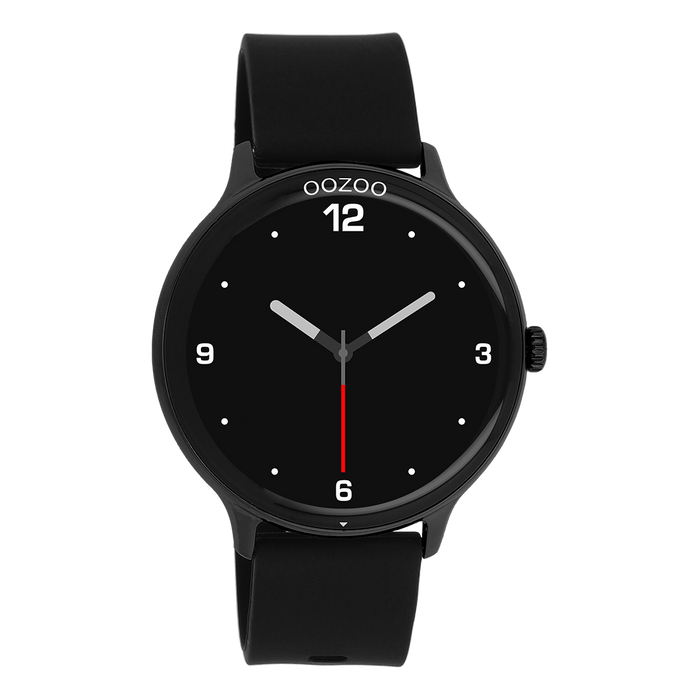 oozoo Zwarte OOZOO smartwatch met zwarte rubber band - Q00134