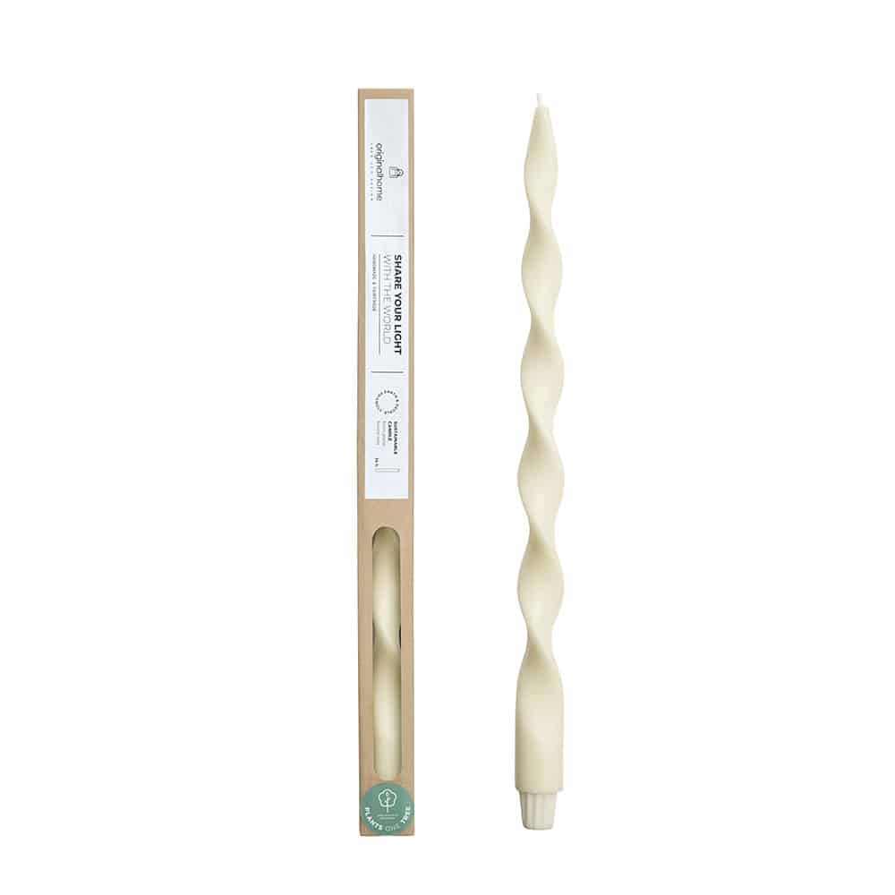 originalhome Big Lazy Spiral Candle – Off White – 40 cm
