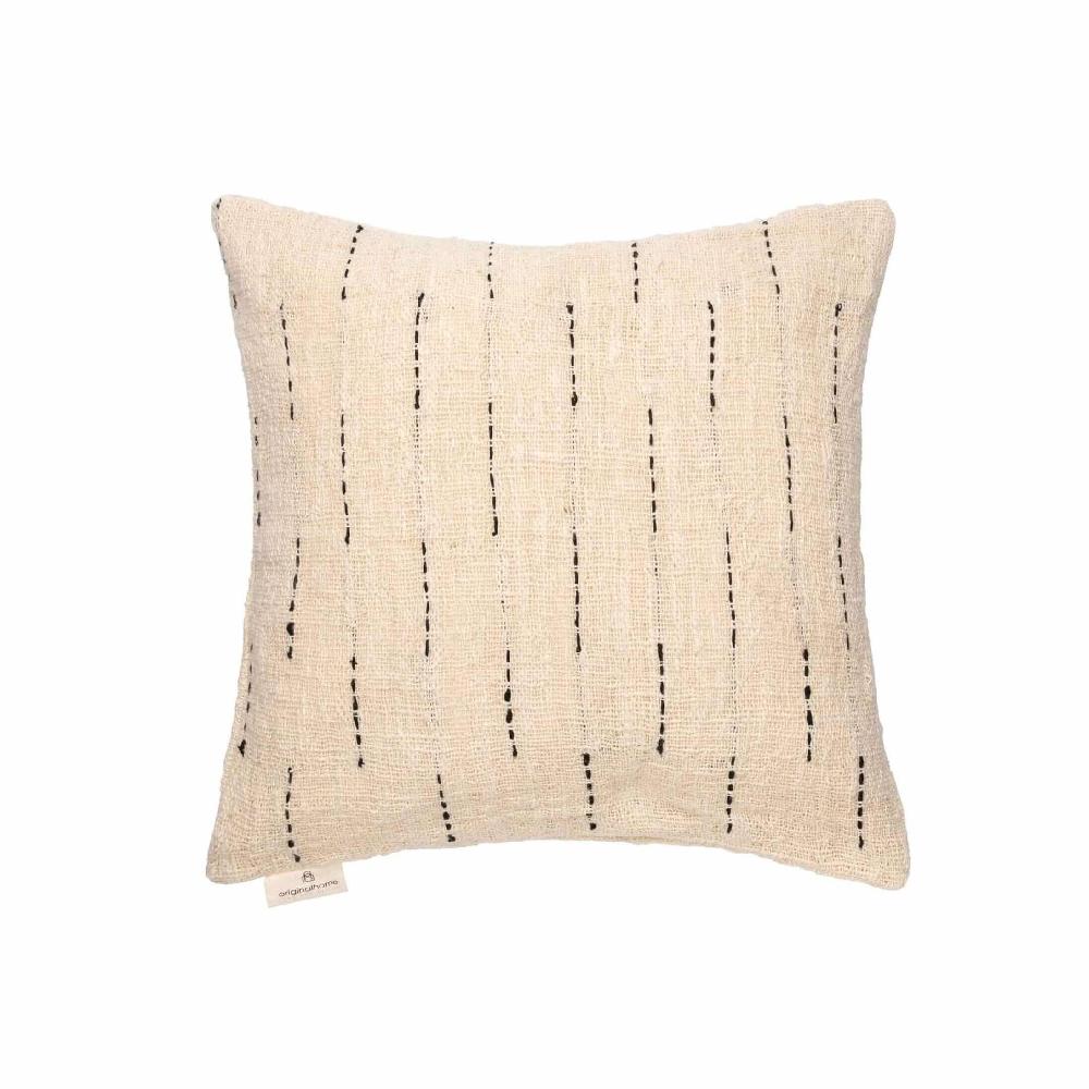 originalhome Cushion Waste Cotton Dotted Black (50×50)